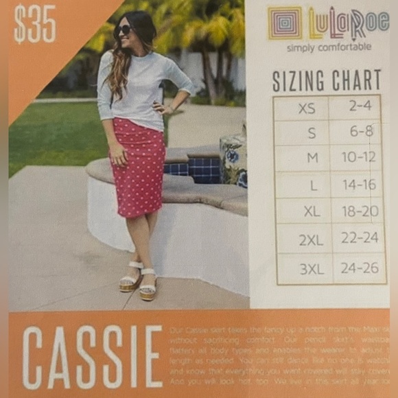 CASSIE BY LULAROE PENCIL SKIRT.      B-206 - Picture 10 of 10